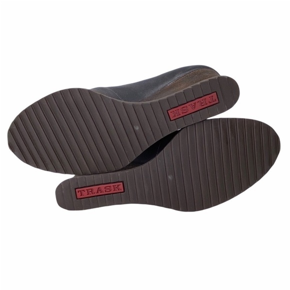 Trask Tenley Ankle Bootie Wedge Heel Leather Womens Size 36/6 Gray Brush-off New - Picture 4 of 8